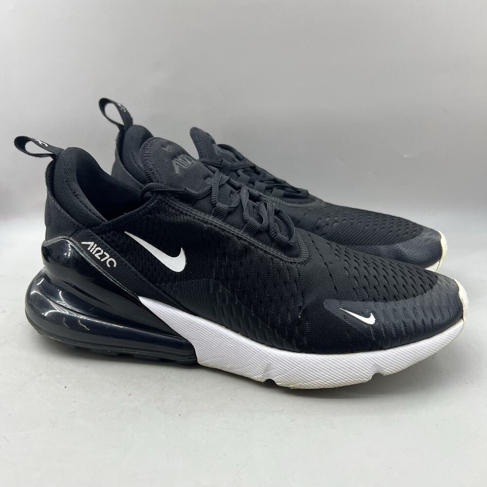 Nike Air Max 270 Running Shoes Men Size 11 Black Mesh Comfort Low Sneakers
